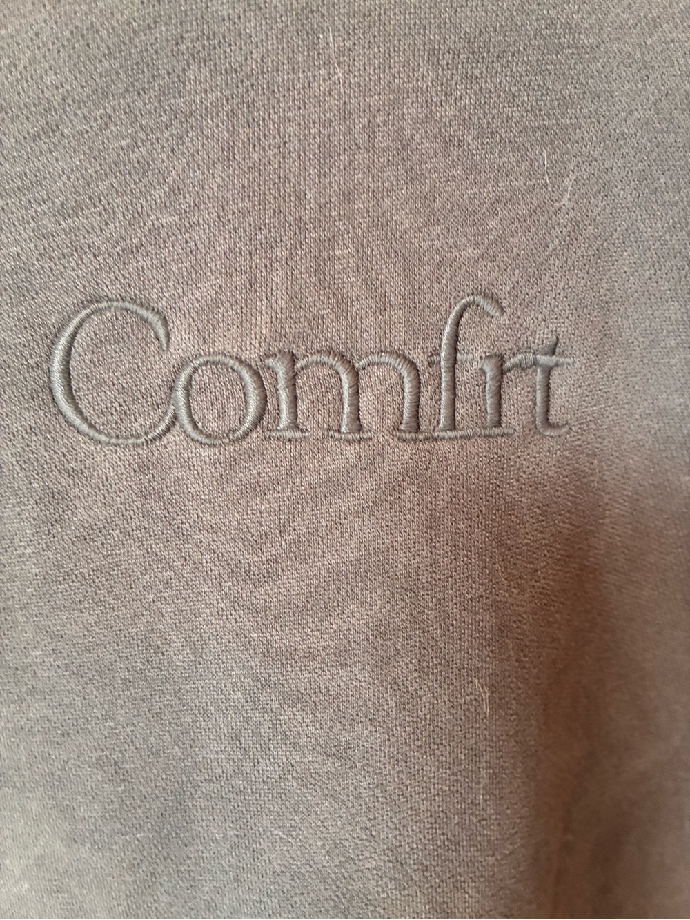 Comfort Embroidered Charcoal Hoodie - Men - Picture 2 of 2